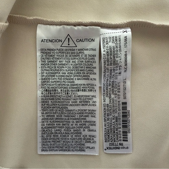 ZARA | Beige Faux Suede Mini Shirt Dress, Size L - Picture 11 of 12